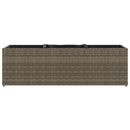 vidaXL szürke polyrattan kerti ültetőláda 3 cseréppel 105x30x32 cm