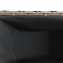 vidaXL szürke polyrattan kerti ültetőláda 3 cseréppel 105x30x32 cm