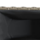 vidaXL szürke polyrattan növénytartó kerékkel/3 cseréppel 107x32x38 cm