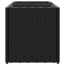 vidaXL fekete polyrattan kerti ültetőláda 2 cseréppel 72x30x32 cm