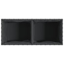vidaXL fekete polyrattan kerti ültetőláda 2 cseréppel 72x30x32 cm