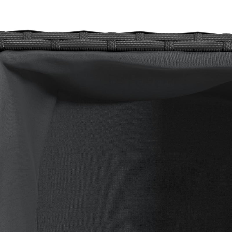 vidaXL fekete polyrattan kerti ültetőláda 2 cseréppel 72x30x32 cm