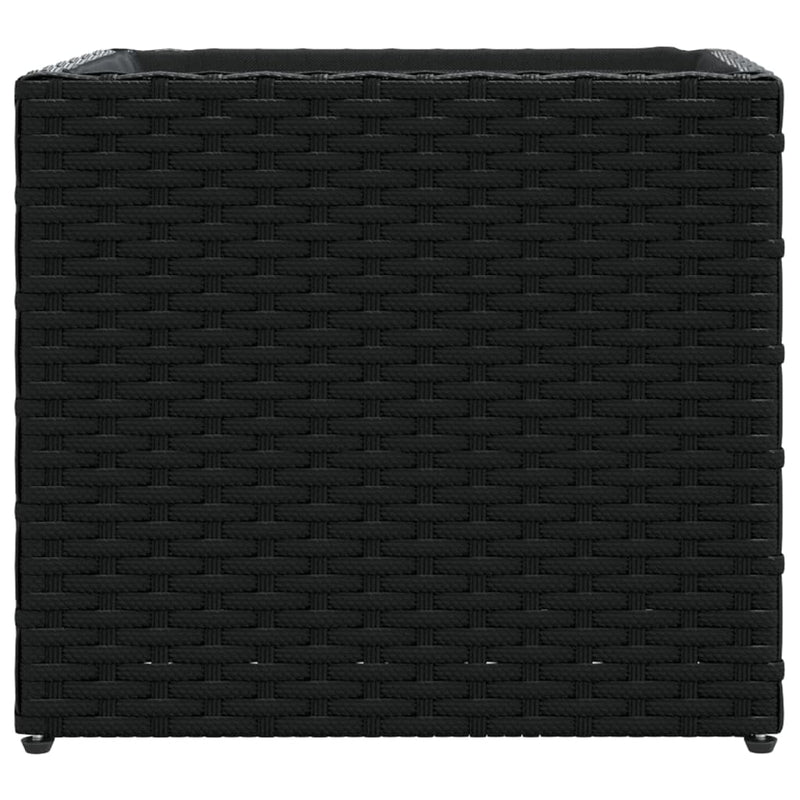 vidaXL fekete polyrattan kerti ültetőláda 36x30x32 cm