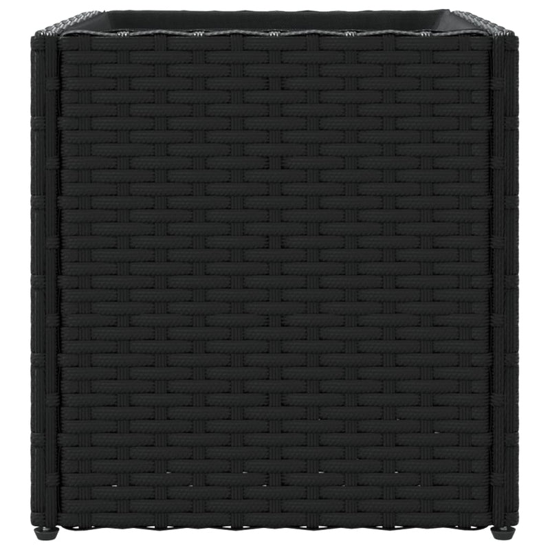 vidaXL fekete polyrattan kerti ültetőláda 36x30x32 cm