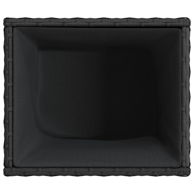 vidaXL fekete polyrattan kerti ültetőláda 36x30x32 cm