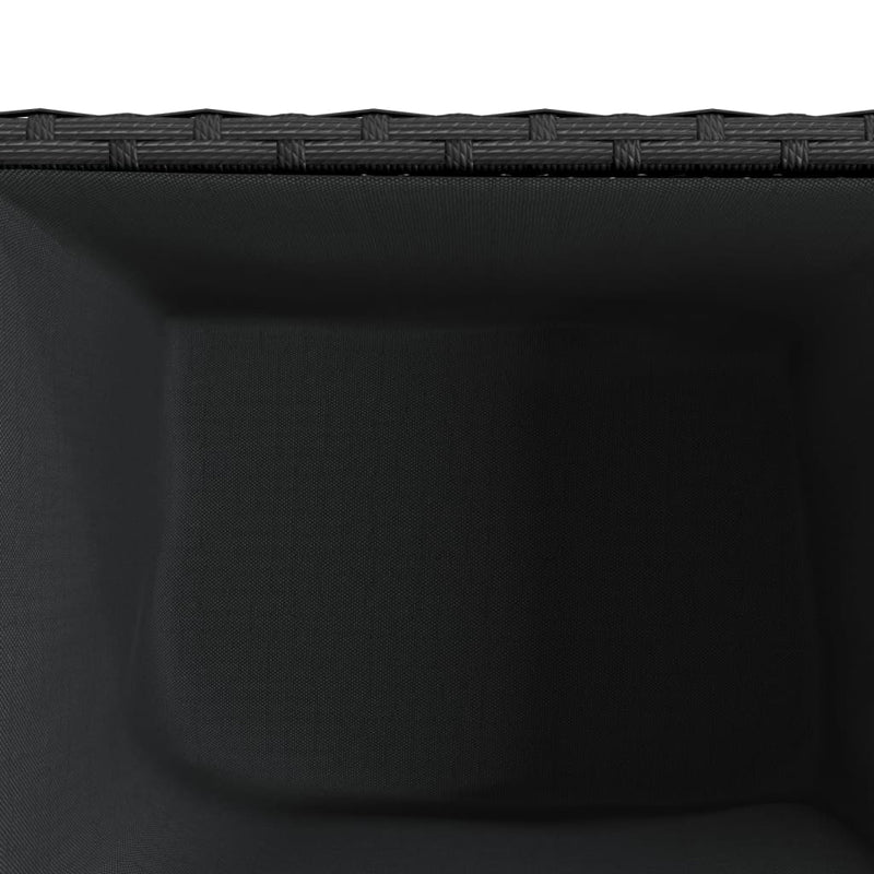 vidaXL fekete polyrattan kerti ültetőláda 36x30x32 cm
