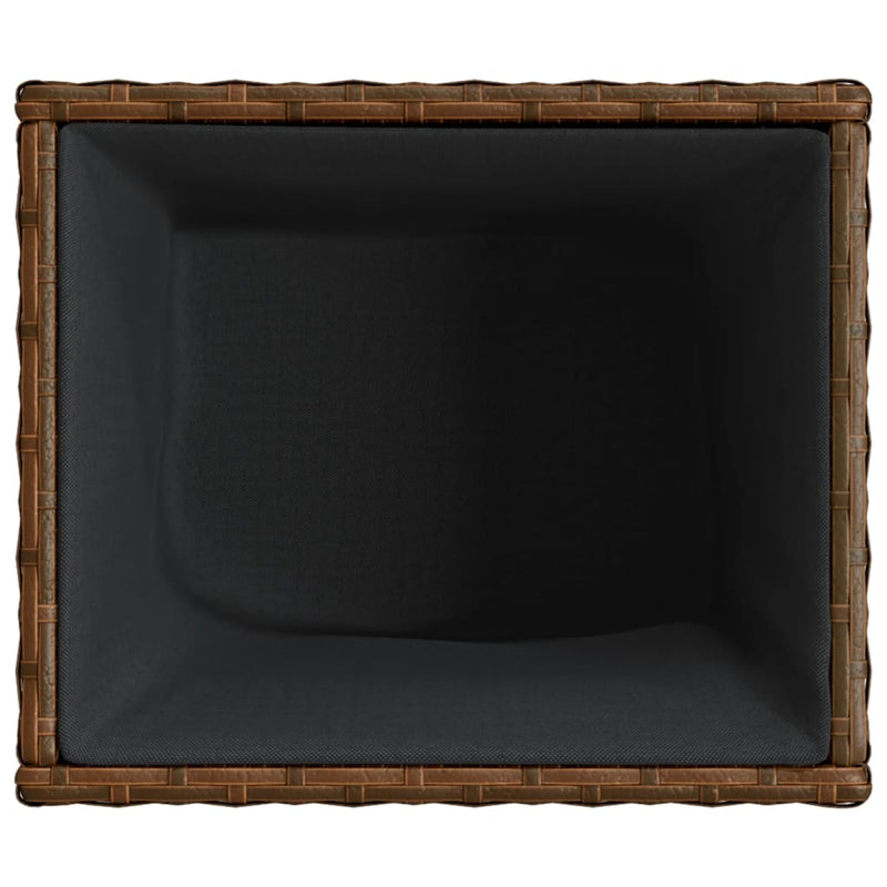 vidaXL barna polyrattan kerti ültetőláda 36x30x32 cm