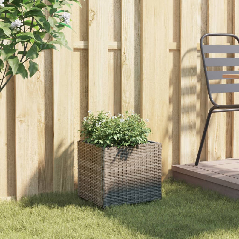 vidaXL szürke polyrattan kerti ültetőláda 36x30x32 cm