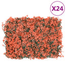  vidaXL 24 db világos piros műjuharlevél-kerítés 40 x 60 cm