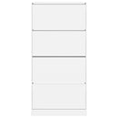 vidaXL fehér cipőszekrény 4 kihajtható fiókkal 80 x 21 x 163,5 cm