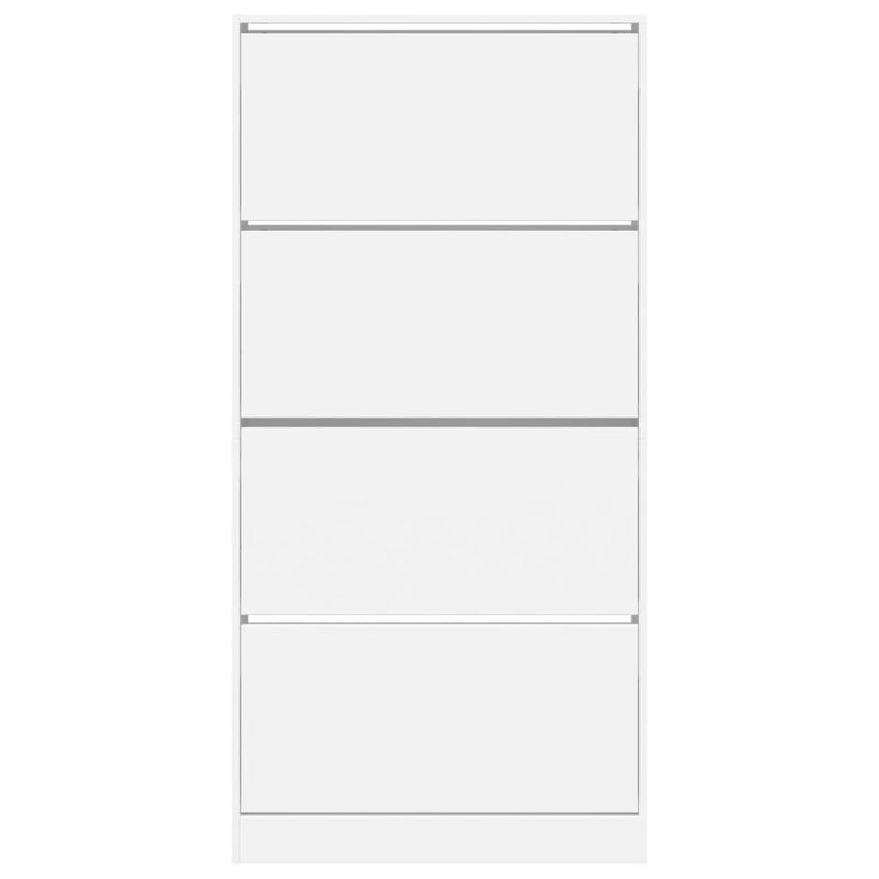 vidaXL fehér cipőszekrény 4 kihajtható fiókkal 80 x 21 x 163,5 cm
