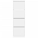 vidaXL fehér cipőszekrény 4 kihajtható fiókkal 60 x 34 x 187,5 cm