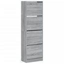 vidaXL szürke sonoma cipőszekrény 4 kihajtható fiókkal 60x34x187,5 cm