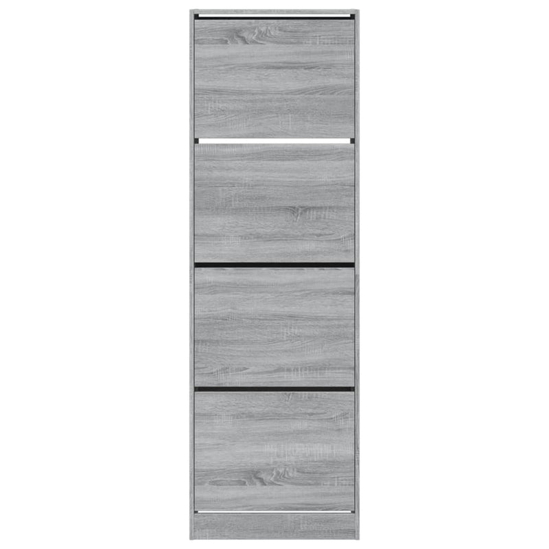vidaXL szürke sonoma cipőszekrény 4 kihajtható fiókkal 60x34x187,5 cm