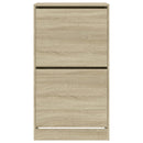 vidaXL sonoma tölgyszínű cipőszekrény 2 kihajtható fiókkal 60x42x108cm