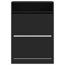 vidaXL fekete cipőszekrény 2 kihajtható fiókkal 80 x 34 x 116 cm