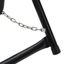 vidaXL fekete porszórt acél tömlődobos kocsi 48 cm 45 kg