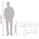 vidaXL világosszürke szövet Chesterfield kanapé