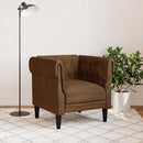 vidaXL barna szövet Chesterfield kanapé