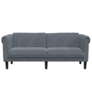 vidaXL 2 személyes sötétszürke bársony kanapé
