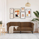 vidaXL 2 személyes barna művelúr kanapé