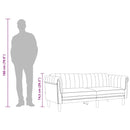 vidaXL sötétszürke 3 személyes bársony kanapé