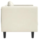 vidaXL krémszínű bársony kanapéfotel párnával