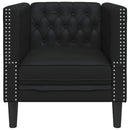 vidaXL fekete műbőr Chesterfield kanapé