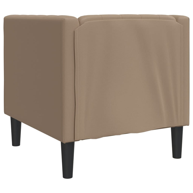 vidaXL kávészínű műbőr Chesterfield kanapéfotel