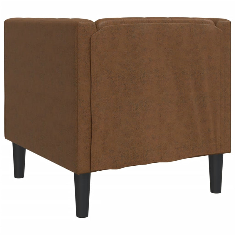 vidaXL barna művelúr Chesterfield kanapéfotel