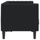 vidaXL 2 személyes fekete műbőr Chesterfield kanapé