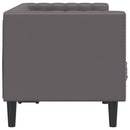 vidaXL 2 személyes szürke műbőr Chesterfield kanapé