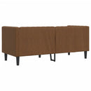 vidaXL 2 személyes barna műbőr Chesterfield kanapé