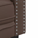 vidaXL 3 személyes barna műbőr Chesterfield kanapé