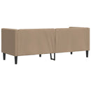 vidaXL 3 személyes kávészínű műbőr Chesterfield kanapé