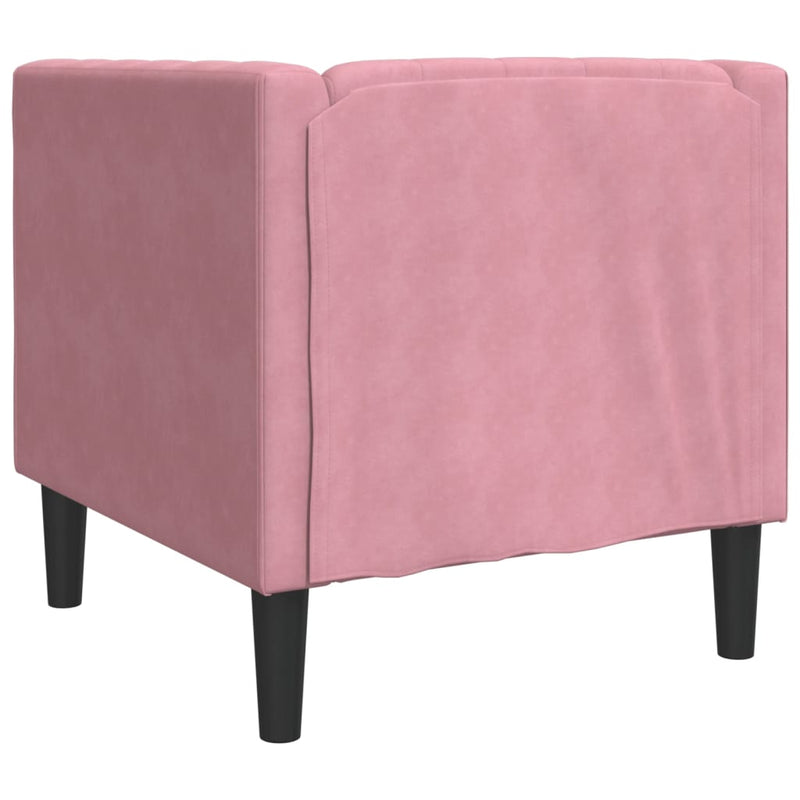 vidaXL rózsaszín bársony Chesterfield kanapéfotel