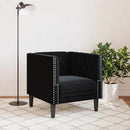 vidaXL fekete bársony Chesterfield kanapéfotel