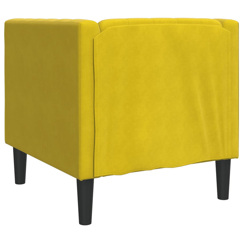 vidaXL sárga bársony Chesterfield kanapéfotel