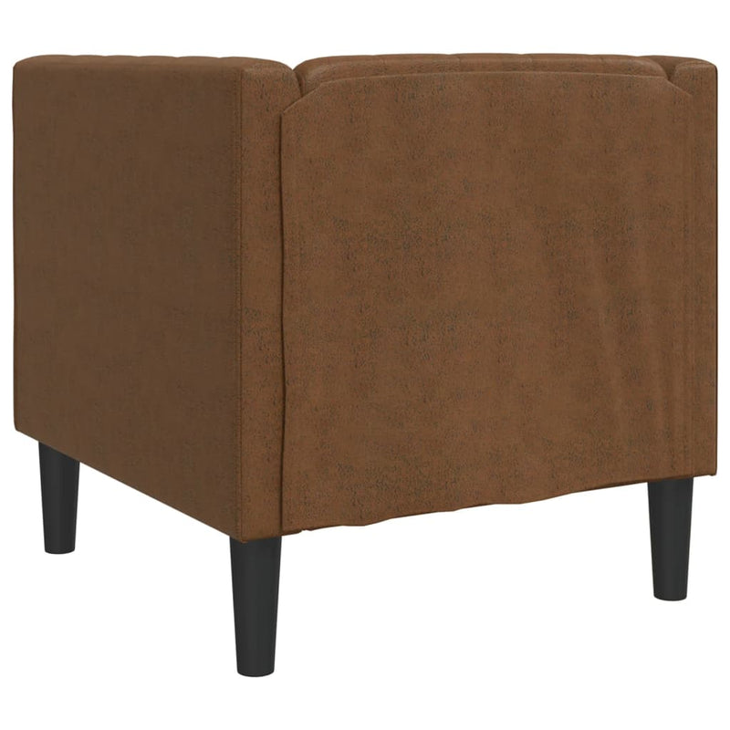 vidaXL barna művelúr Chesterfield kanapéfotel