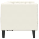vidaXL 2 személyes krémszínű bársony Chesterfield kanapé párnákkal