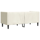vidaXL 2 személyes krémszínű bársony Chesterfield kanapé párnákkal