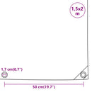 vidaXL szürke ponyva 1,5 x 2 m 650 g/m²