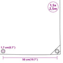 vidaXL szürke ponyva 1,5 x 2,5 m 650 g/m²