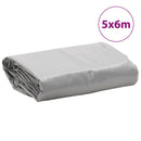 vidaXL szürke ponyva 5 x 6 m 650 g/m²