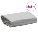 vidaXL szürke ponyva 5 x 8 m 650 g/m²