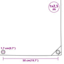 vidaXL zöld ponyva 1 x 2,5 m 650 g/m²