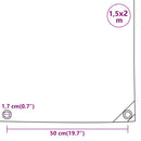 vidaXL zöld ponyva 1,5 x 2 m 650 g/m²