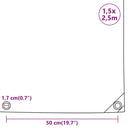 vidaXL zöld ponyva 1,5 x 2,5 m 650 g/m²