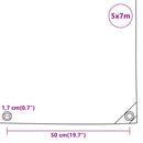 vidaXL zöld ponyva 5 x 7 m 650 g/m²