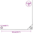 vidaXL kék ponyva 1,5x2 m 650 g/m²